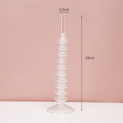 Colorful Glass Candle Holder For Living Room Table Decoration Gift