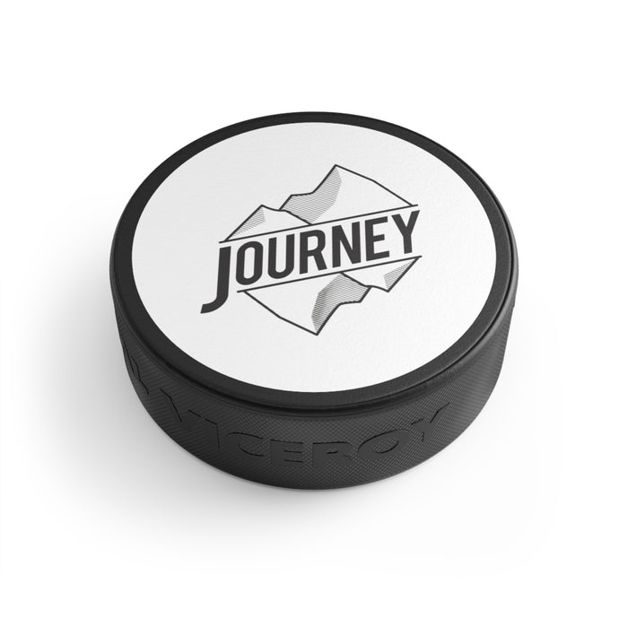Personalized Luxury Black Hockey Puck for Discerning Enthusiasts