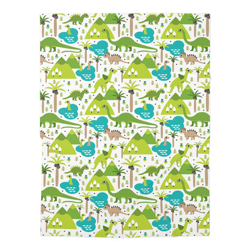 Luxurious Baby Dinosaur Silk-Lined Swaddle Blanket for Your Little One