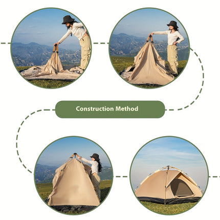 AliKopy Quick-Open 4-Person Camping Tent with UV Protection & Waterpro