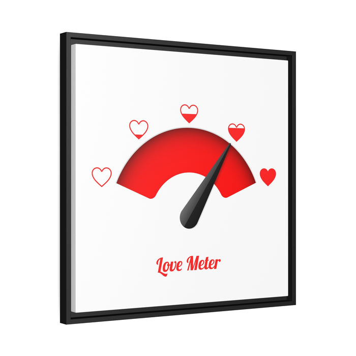 Romantic Love Meter Matte Canvas Print with Pinewood Frame