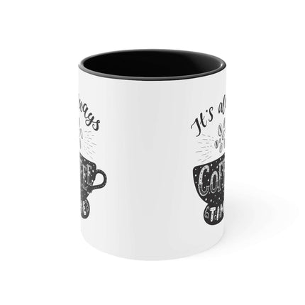 Personalized Colorful Ceramic Coffee Mug - 11oz Two-Tone Design