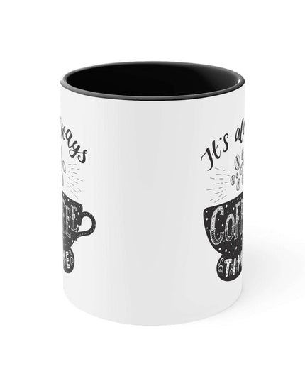 Personalized Colorful Ceramic Coffee Mug - 11oz Two-Tone Design
