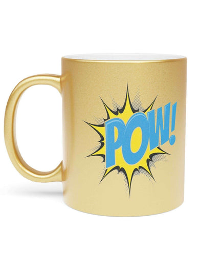 Stylish Metallic Ceramic Coffee Mug - Luxurious Silver and Gold for Tea and Coffee Enthusiasts