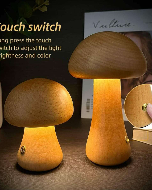 Mushroom Glow: Touch LED Night Light 🕯️✨