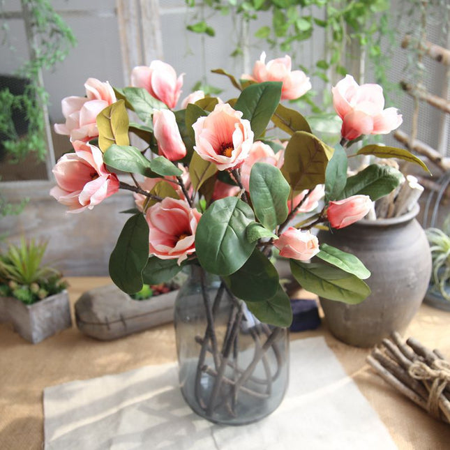 Peekaboo Studio Simulated Magnolia Long Branch Floral Arrangement - Re
