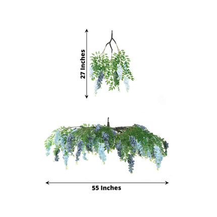AliKopy 55" Silk Wisteria Vine Canopy - Interchangeable Branches, Eleg