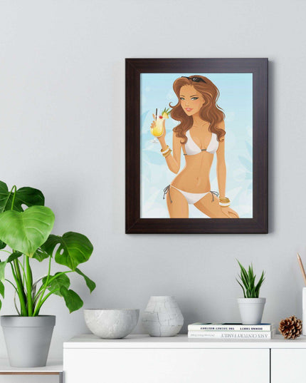 Tropical Oasis Vertical Framed Art Print