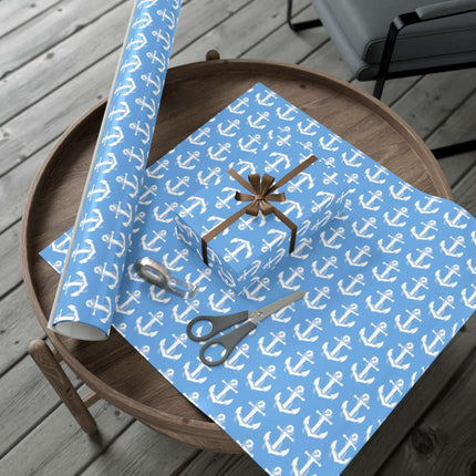 Nautical Elegance: Premium Anchor Gift Wrapping Paper Collection