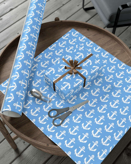 Nautical Elegance: Premium Anchor Gift Wrapping Paper Collection