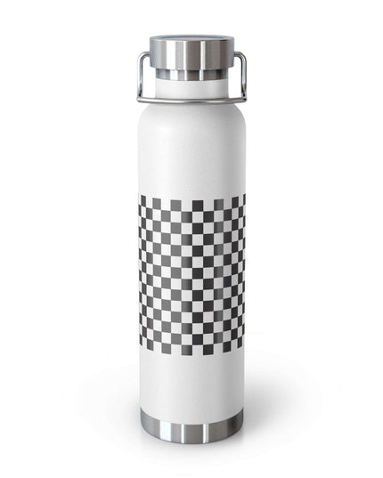 Checked Design 22 oz Insulated Stainless Steel Water Bottle - Perfect Travel Hydration Solution