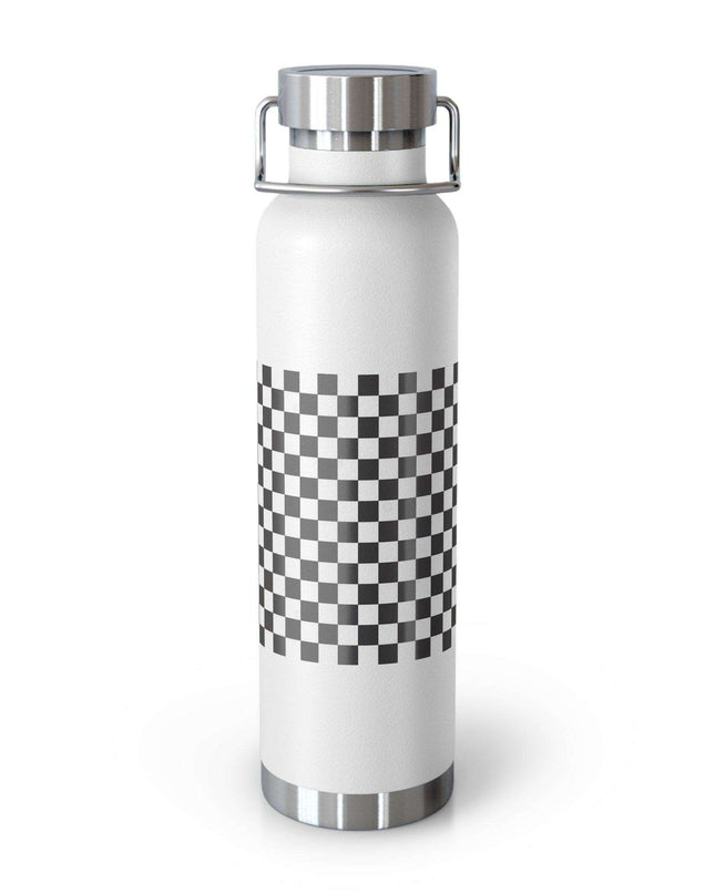 Checked Design 22 oz Insulated Stainless Steel Water Bottle - Perfect Travel Hydration Solution