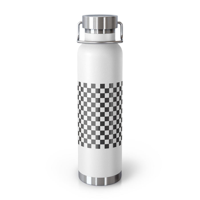 Checked 22 Oz Stainless Steel Vacuum Insulated Wide Mouth Water Bottle