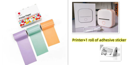 Portable Mini Thermal Label Printer Home Photo Printer Student Wrong Q