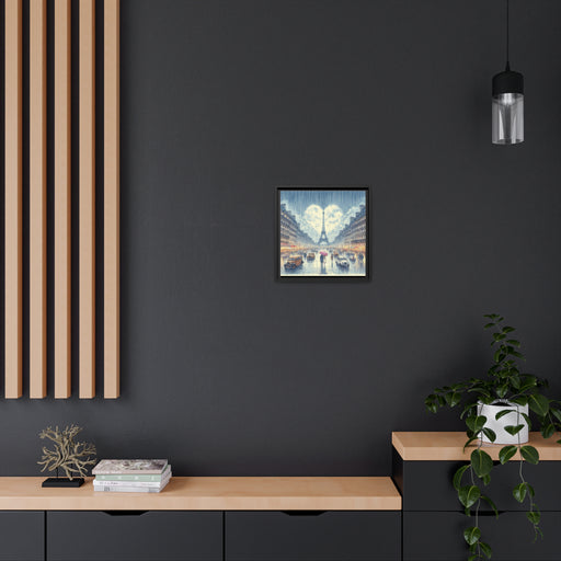 Elite Black Pinewood Framed Canvas - Sustainable Interior Decor