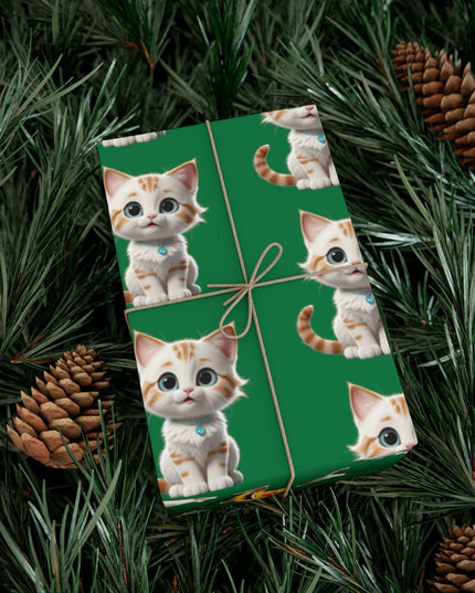 Eco-Friendly Cat Lover's Gift Wrap in Elegant Matte & Satin Finishes