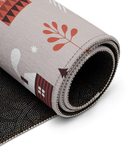 Magical Holiday Haven: Plush Personalized Children's Rug for Cozy Celebrations