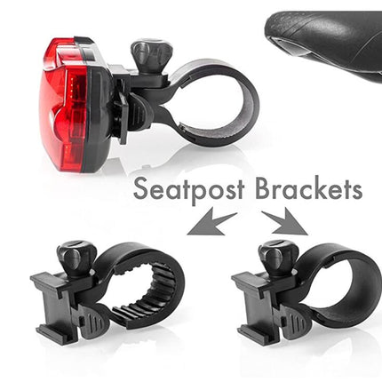TeamObsidian Bike Light Set: Front and Rear LED, 200 Lumen, Quick Release