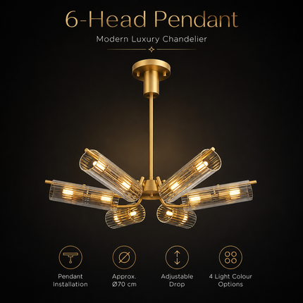 Modern High-End Chandelier — Luxury Ceiling & Pendant Formats, 6–8–10 Heads, 4 Light Tones Chandeliers modern-simple-living-room-chandelier-atmospheric-high-end-light-luxury-study-bedroom-dining-room-light-1 Home & Garden > Lighting > Pendant Lights & Chandeliers > Modern Chandeliers