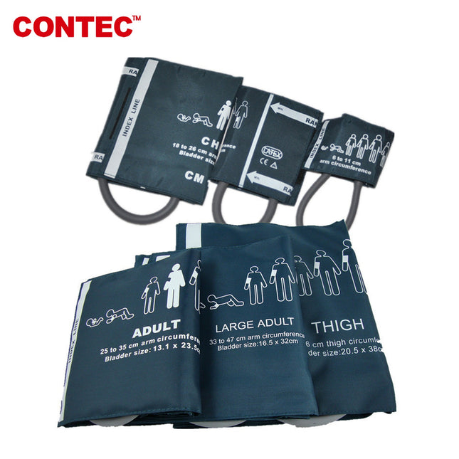 Contec 6 Size Blood Pressure Cuffs Set For Patient Monitor Neonate To Adult