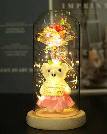 Colorful Gold Foil Flower Color GoldWith Lights Christmas Gift