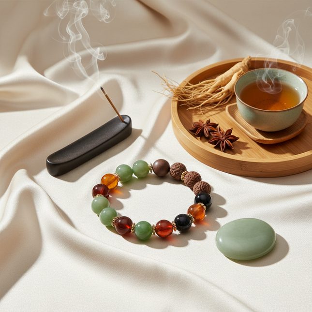 Très Elite Traditional Chinese Medicine Bead Bracelet - Healing & Styl
