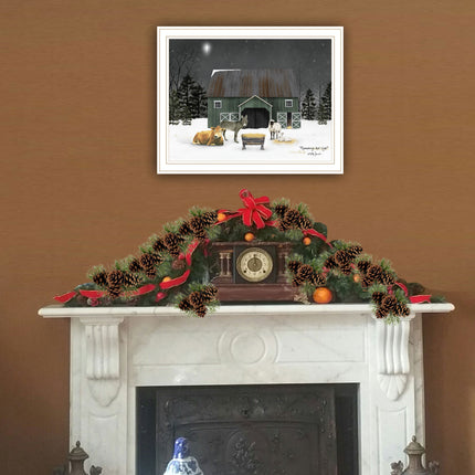 Billy Jacobs "Remembering The Night" White Framed Wall Art Print, Home