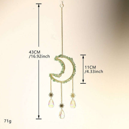 Enchanting Crystal-Embellished Iron Evil Eye Dream Catcher Necklace