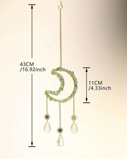 Enchanting Crystal-Embellished Iron Evil Eye Dream Catcher Necklace