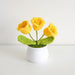 Handcrafted Korean Wool Sunflower Arrangement for Chic Home Elegance