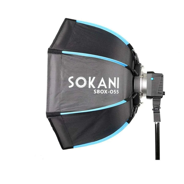 55cm Foldable Octagonal Softbox with Bowens Mount – Ideal for Sokani and Aputure LED Lights