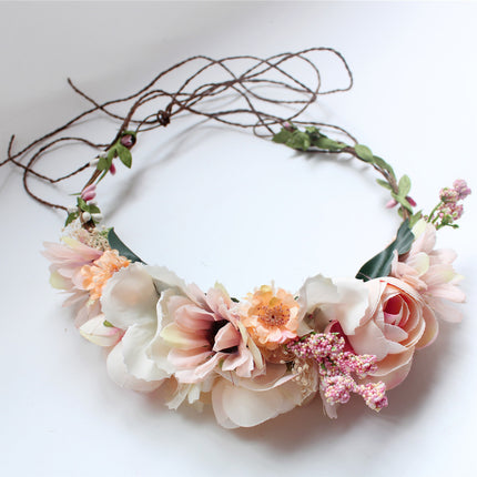 Peekaboo Studio Seaside Flower Girl Wreath - Floral Design & Adjustabl