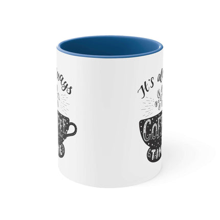 Personalized Colorful Ceramic Coffee Mug - 11oz Two-Tone Design