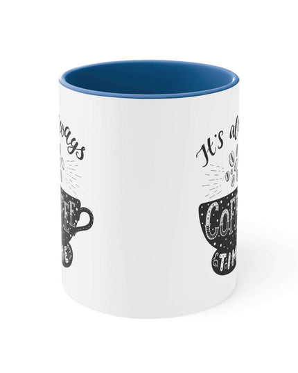 Personalized Colorful Ceramic Coffee Mug - 11oz Two-Tone Design