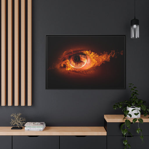 Fire eye Matte Canvas Pinewood Frame