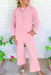 Pink Quilted Pullover and Matching Pants Set