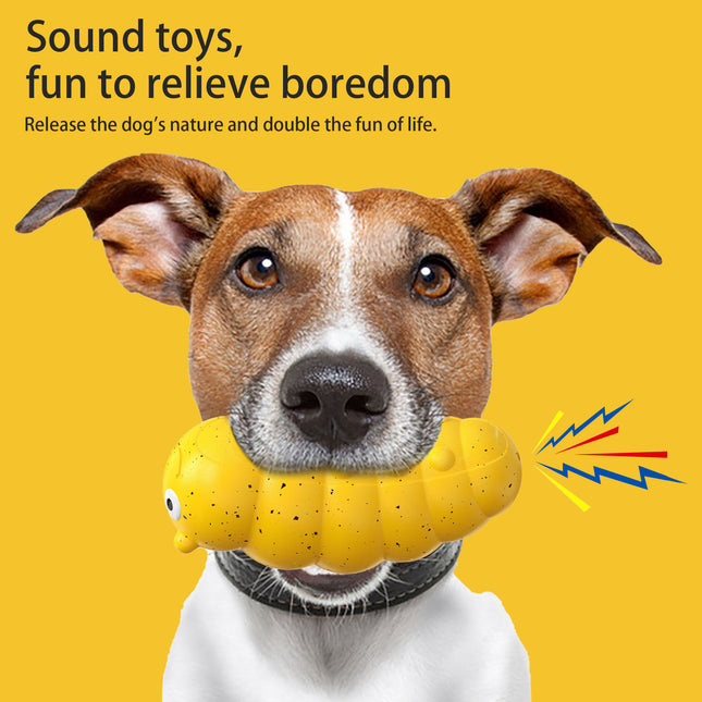 Peekaboo Studio Teething Dog Toy with Interactive Barking Sound