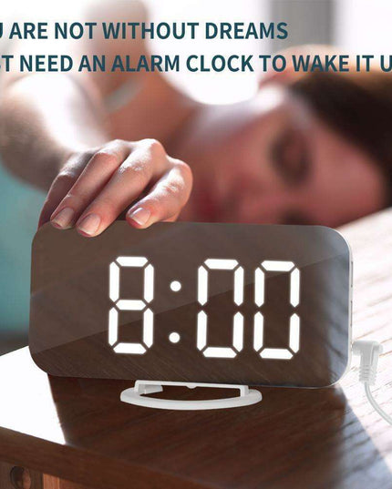Intelligent LED Alarm Clock with Dual USB Charging and Adaptive Brightness Sensor