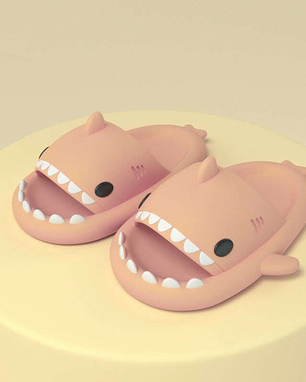 Adult's Slippers Indoor Outdoor Funny Shark Cartoon