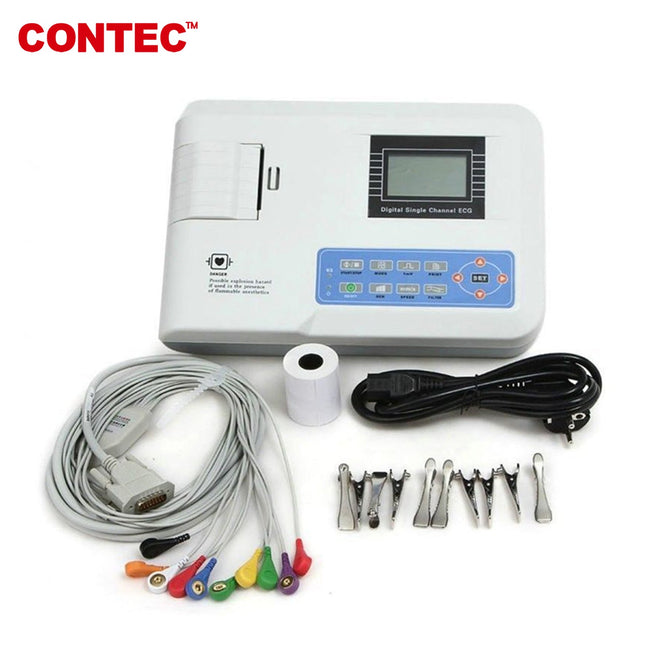Contec Veterinary Channel 12 Leads Portable ECG EKG Machine ECG100G Vet Printer