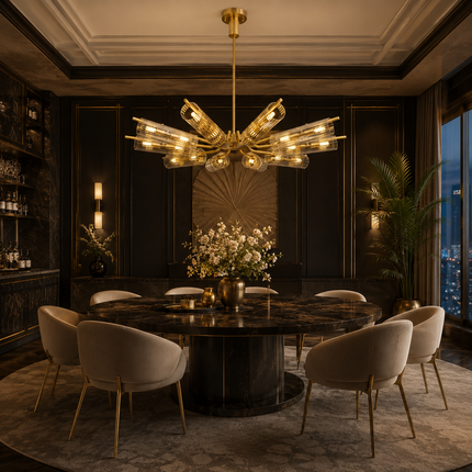 Modern High-End Chandelier — Luxury Ceiling & Pendant Formats, 6–8–10 Heads, 4 Light Tones Chandeliers modern-simple-living-room-chandelier-atmospheric-high-end-light-luxury-study-bedroom-dining-room-light-1 Home & Garden > Lighting > Pendant Lights & Chandeliers > Modern Chandeliers