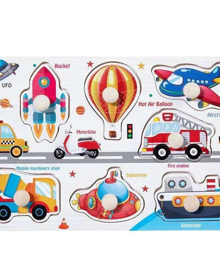 Interactive Montessori Wooden Puzzle Set - Fun Learning Toy for Early Childhood Development