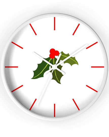 Elegant Artisanal Wooden Wall Clock with Lively Print Design