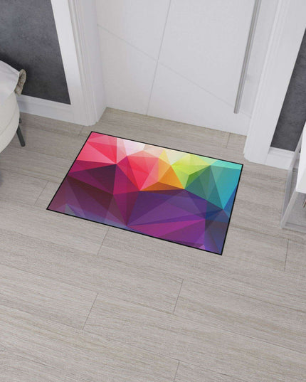 Luxurious Geometric Non-Slip Polyester Floor Mat for Professional Environments