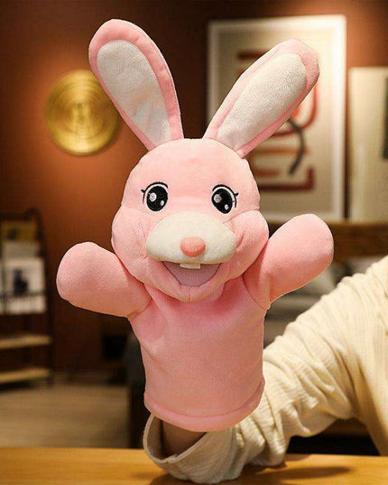 Enchanting Animal Hand Puppet Set - Panda, Bunny, Donkey & Sheep - 25cm Tall