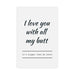 Expressive Love-Filled Matte Posters for Stylish Home Decor