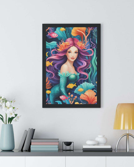 Enchanted Mermaid Retreat Vertical Wall Art - Artisan Designed by Maison d'Elite
