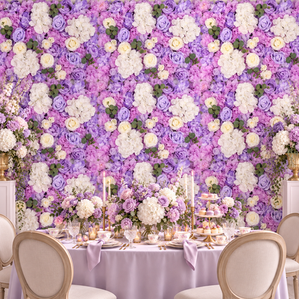 Elegant Floral Wall Art Handmade with Cotton, Silk, and Artificial Blooms - Très Elite