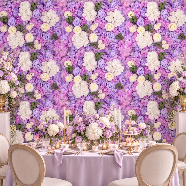 Elegant Floral Wall Art Handmade with Cotton, Silk, and Artificial Blooms - Très Elite
