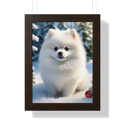 Eco-Friendly Winter Puppy Art Print Collection with Acrylic Protection